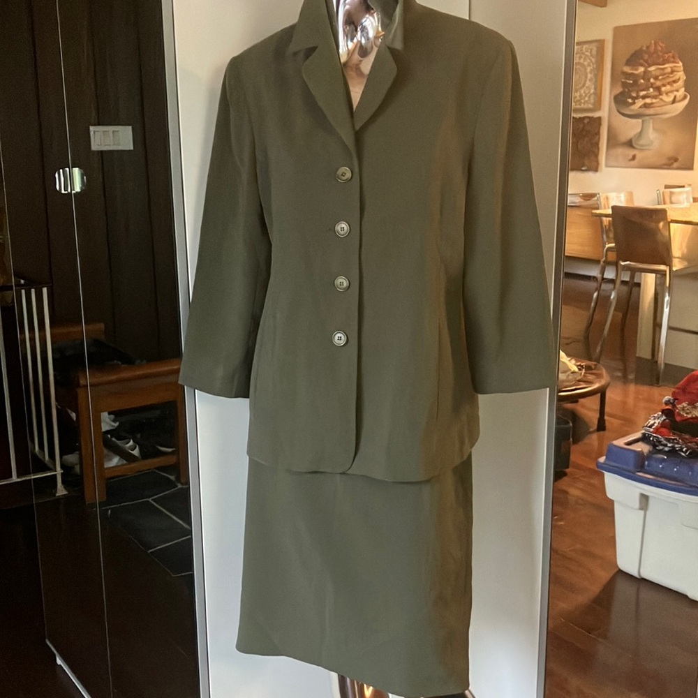 Olive Green Women's Skirt Set